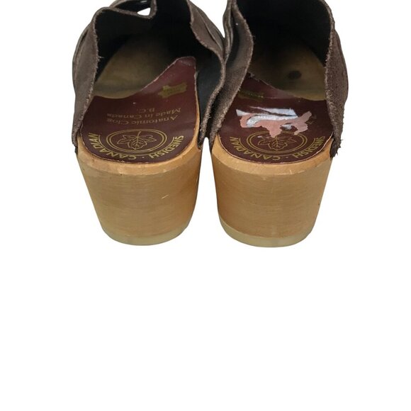 NWOT Swedish - Canadian Anatomic Wooden Clogs Made In Canada Size 39 (8) - Picture 5 of 6